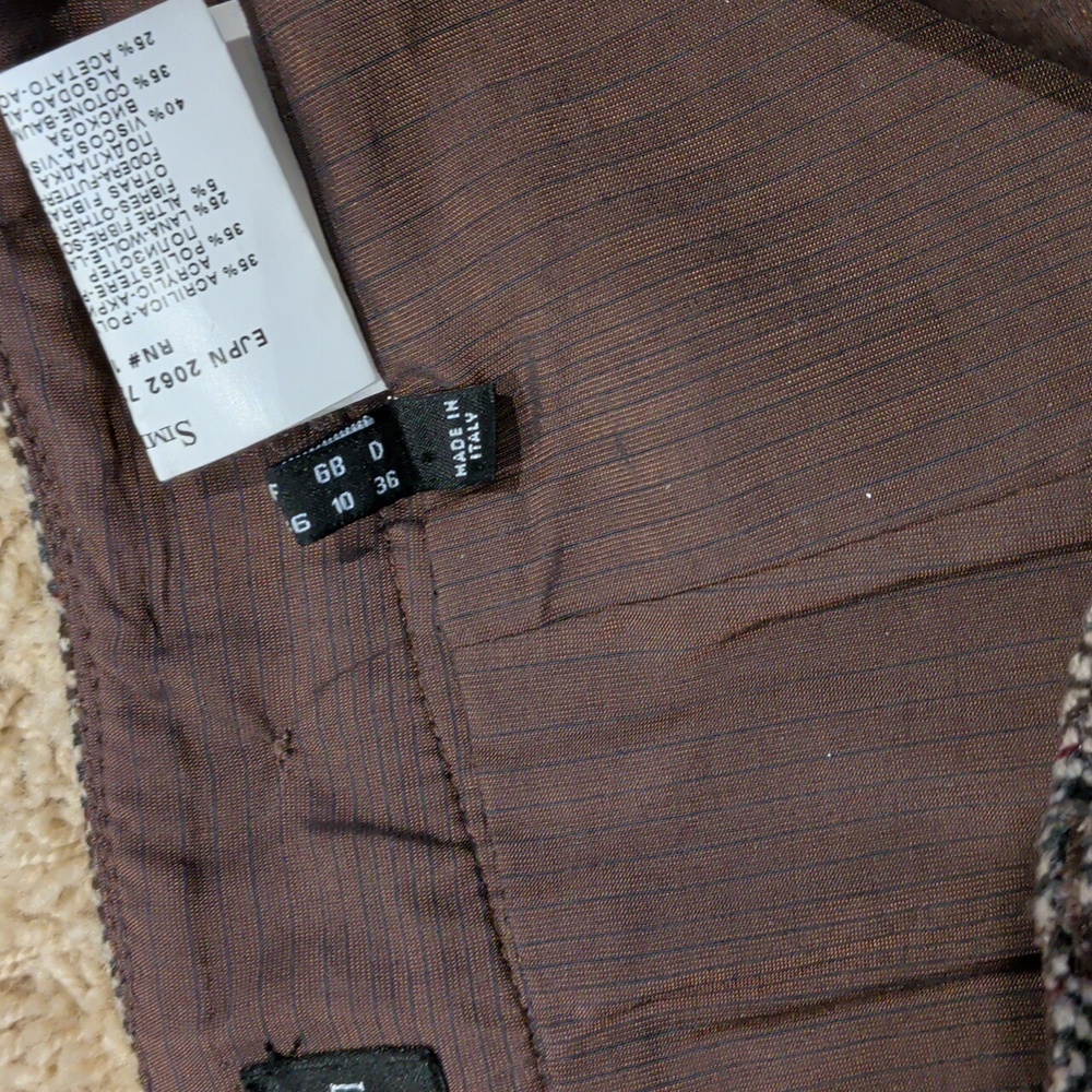Emporio Armani Brown Herringbone Skirt 6 - Picture 3 of 5